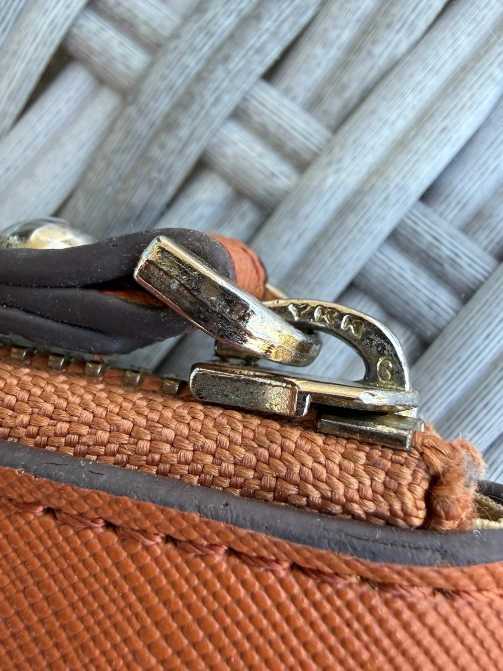 kate spade wristlet clutch in rust orange